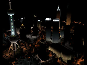 Shanghai TV evening 3D Model