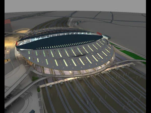 Beijing South Railway Station 3D Model