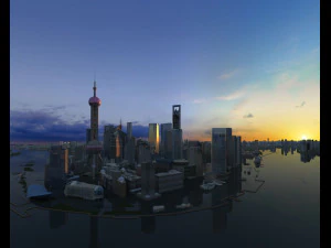 Shanghai Television Station 3D Model