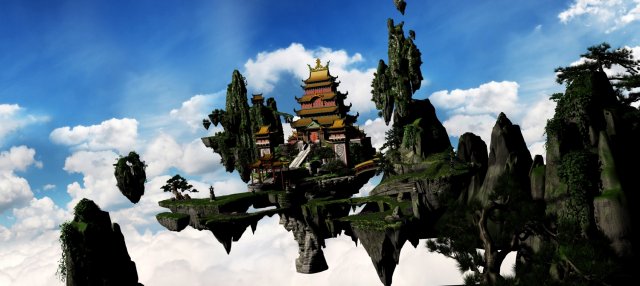 Fairy Palace Model 3D .c4d .max .obj .3ds .fbx .stl .blend 