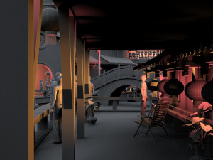 Baotou Water Street Modèle 3D