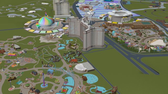 Theme Park 3D Model .c4d .max .obj .3ds .fbx .stl .blend 