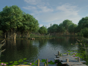 Wetland Park 3D Model