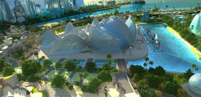 Ocean Park Mall 3D Model .c4d .max .obj .3ds .fbx .stl .blend 