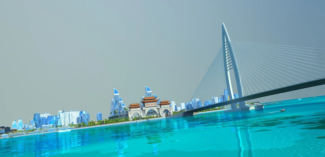 Hainan Mazu Square 3D Model .c4d .max .obj .3ds .fbx .stl .blend 