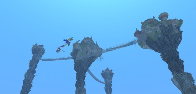 Castle in the Sky 3D 모델 .c4d .max .obj .3ds .fbx .stl .blend