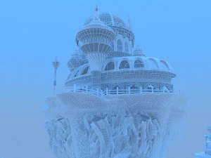 Castle in the Sky 3D Model