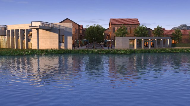 Modern architecture 3D Model .c4d .max .obj .3ds .fbx .stl .blend 