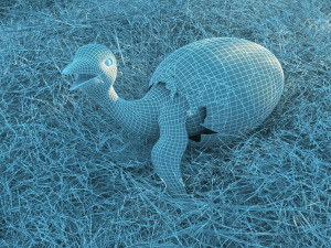 Wetland Red-crowned Crane 3D-Modell