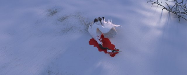 Wetland Red-crowned Crane Modelo 3D .c4d .max .obj .3ds .fbx .stl .blend 