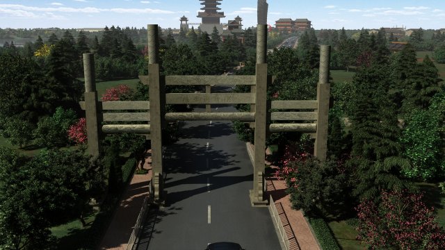 Ancient building park Modelo 3D .c4d .max .obj .3ds .fbx .stl .blend 