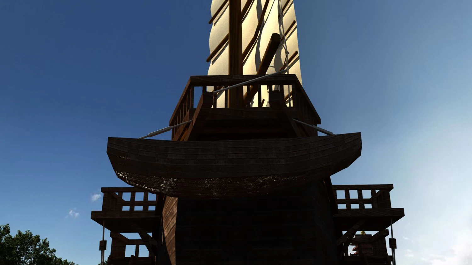 Ancient building park 3D Model .c4d .max .obj .3ds .fbx .stl .blend