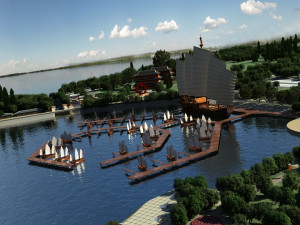 Ancient building park 3D Model