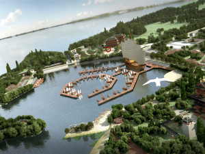 Ancient building park 3D Model