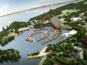 Ancient building park 3D Model