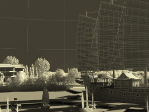 Ancient building park 3D Model