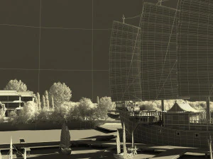 Ancient building park 3D Model
