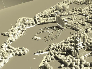 Ancient building park 3D Model