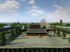 Парк старовинної забудови 3D Модель