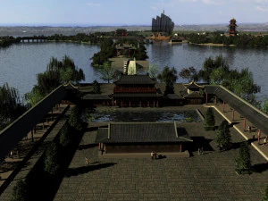 Ancient building park 3D Model