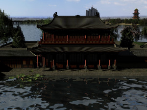 Ancient building park 3D मॉडल
