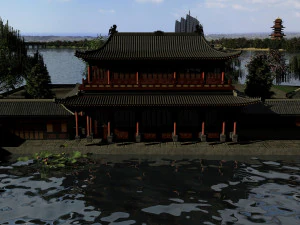 Ancient building park 3D Model