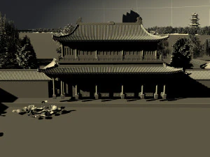 Ancient building park 3D Model