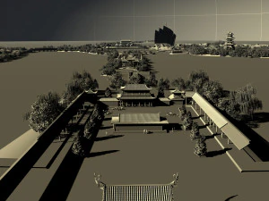 Ancient building park 3D Model
