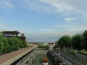 Ancient building park 3D Model