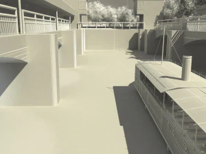 Ancient building park 3D Model