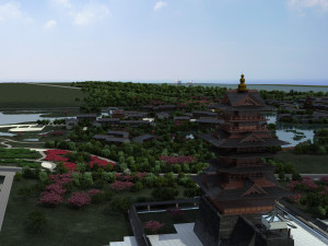 Ancient building park Model 3D