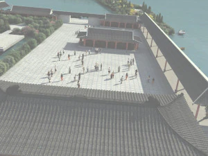 Ancient building park 3D Model