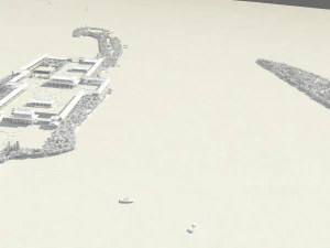 Ancient building park 3D Model