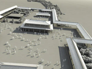 Ancient building park 3D Model
