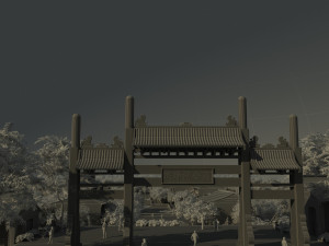 Ancient building park 3D Model