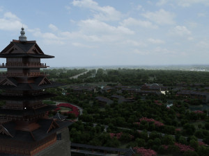 Ancient building park Model 3D