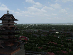 Ancient building park 3D Model