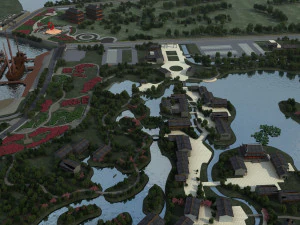 Ancient building park 3D Model