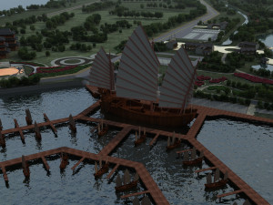 Ancient building park Model 3D