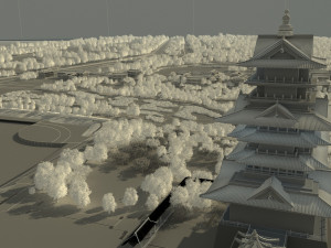 Ancient building park Model 3D