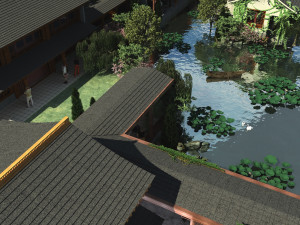 Ancient building park Modello 3D
