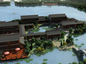 Ancient building park 3D Model