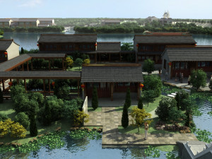 Ancient building park 3D Model