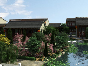 Ancient building park 3D Model