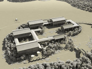 Ancient building park 3D Model