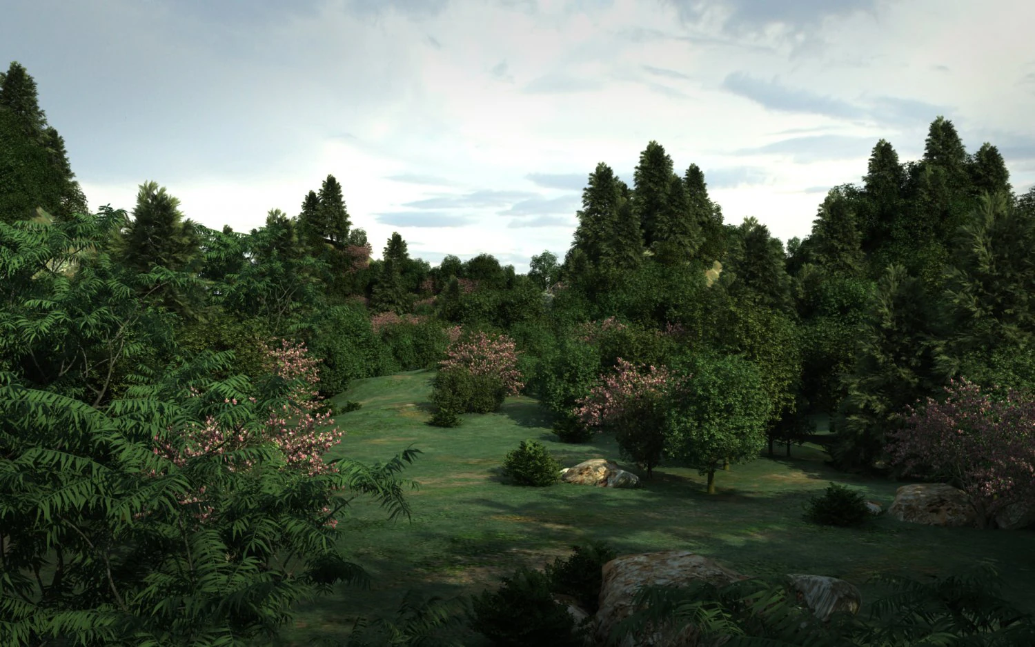 Ancient building park 3D Model .c4d .max .obj .3ds .fbx .stl .blend 