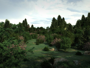 Ancient building park 3D Model