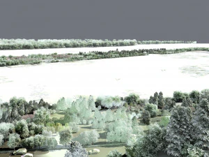 Ancient building park 3D Model