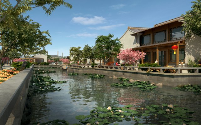Ancient building park Modello 3D .c4d .max .obj .3ds .fbx .stl .blend 