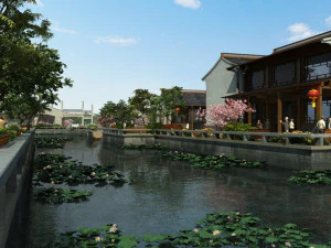 Ancient building park 3D Model